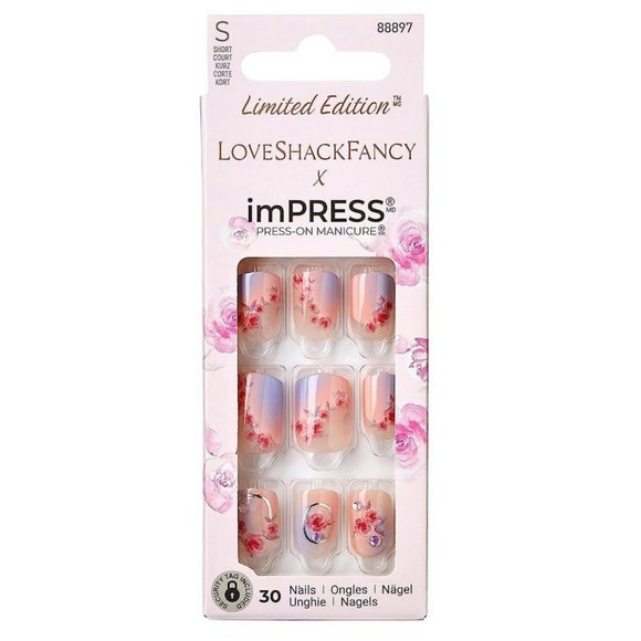 imPRESS Other - NWT LoveShackFancy x imPRESS Limited Edition SHORT Press-On Nails, Floral
